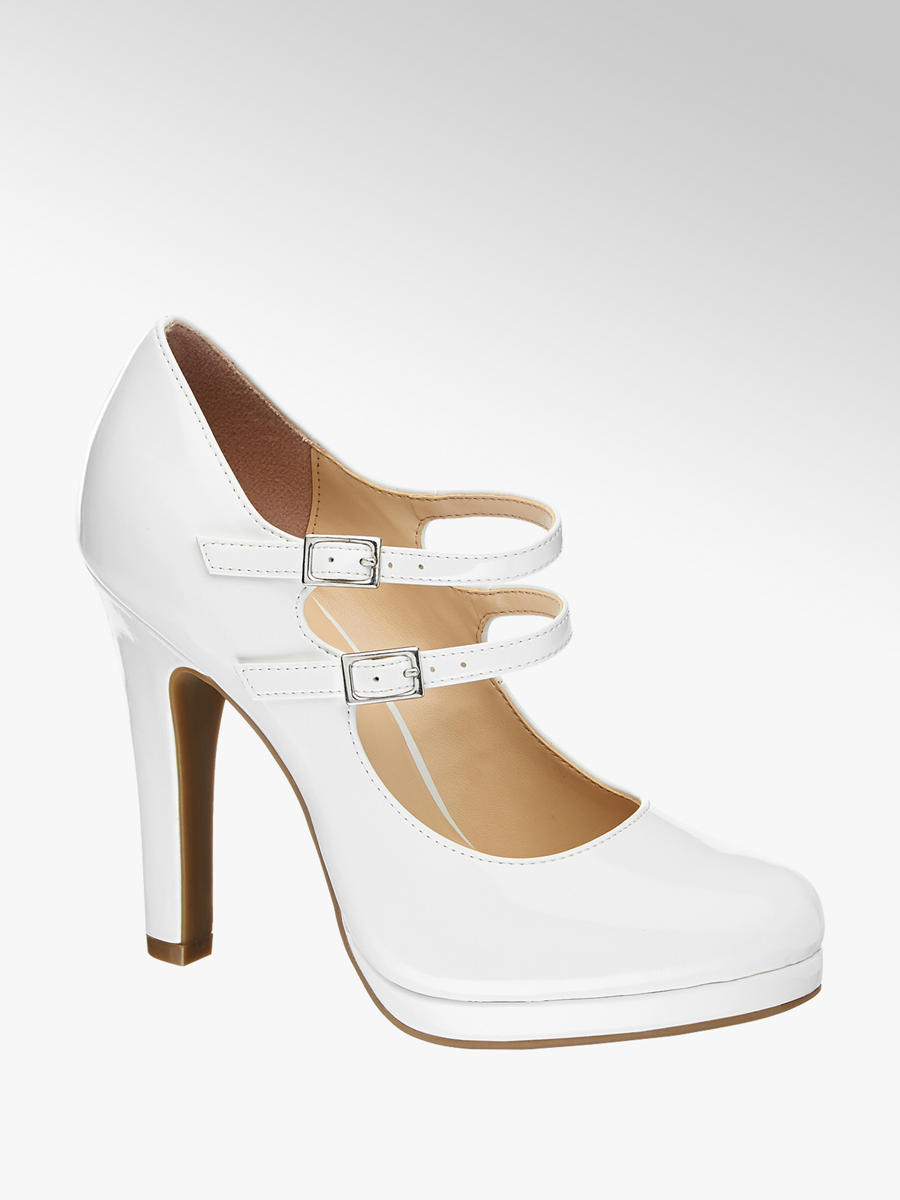 Damen Weiß Heels Von Graceland In Lack High nwk0O8P